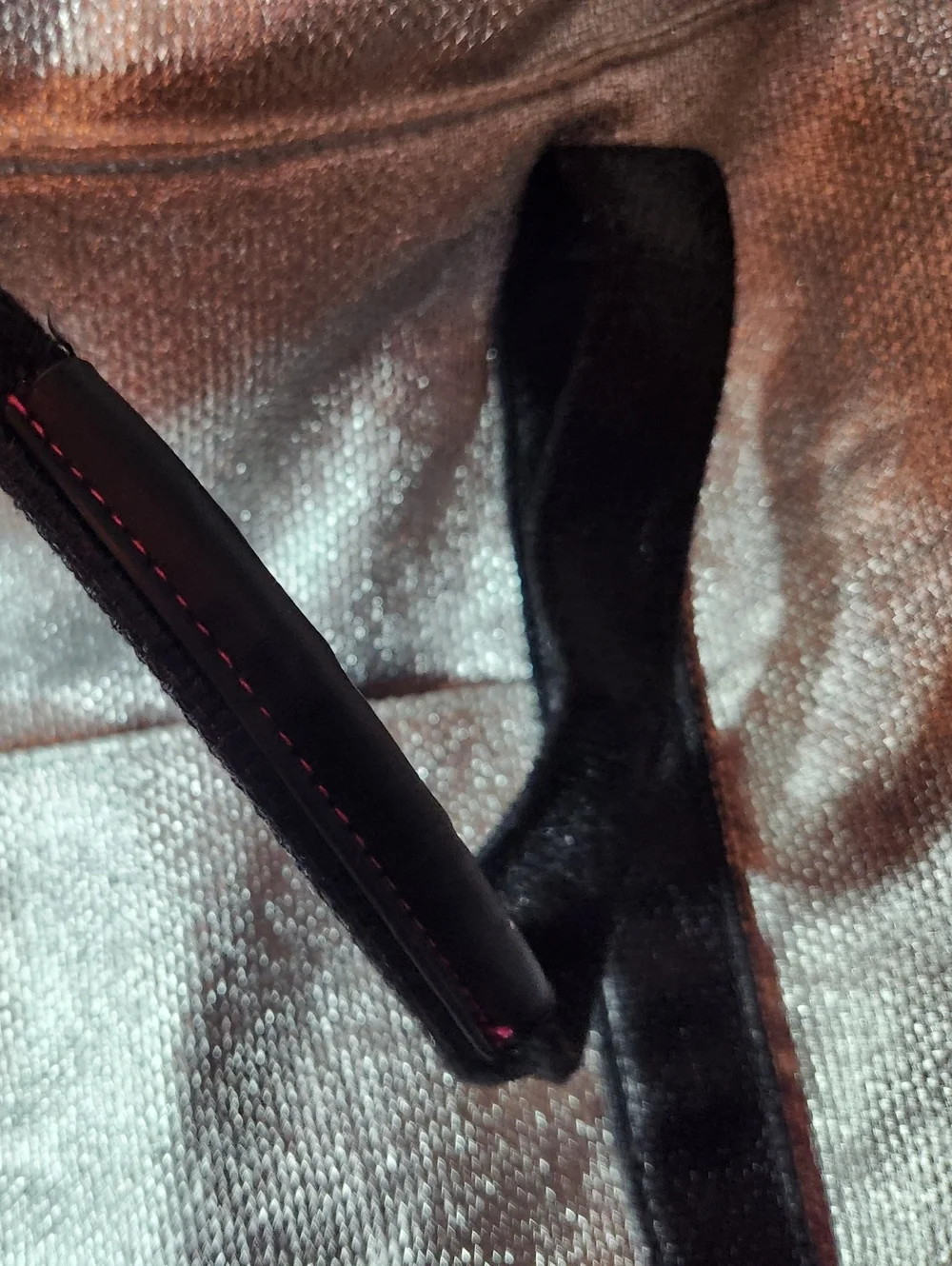 Victoria's Secret Silver and Black Shimmer Large Tote Bag